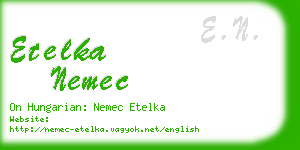 etelka nemec business card